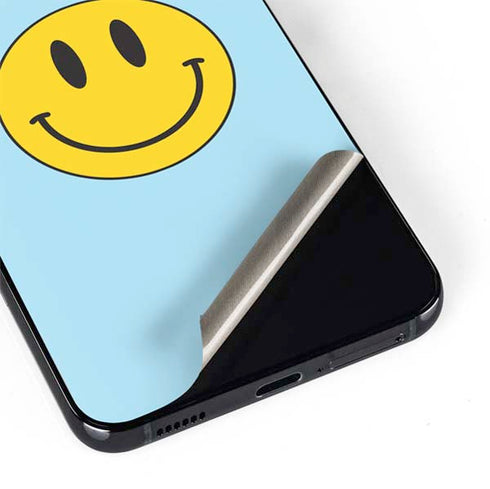 Blue Happy Face Galaxy S22 Skin